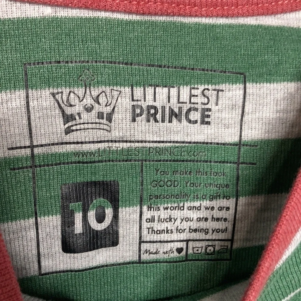 Littlest Prince‎ striped pajama set size 10